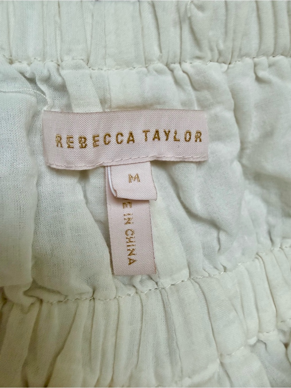 Rebecca Taylor Silk Blend Bubble Hem Tie Shoulder Top Coquette Balletcore - Picture 4 of 6